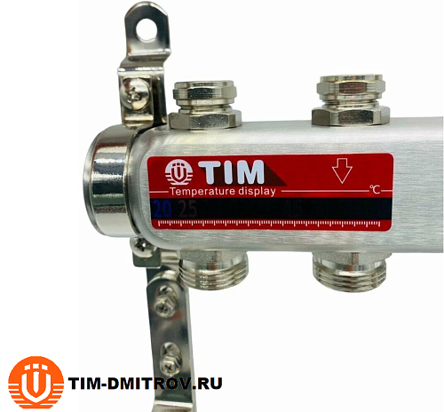Термометр-полоска на коллекторах подачи (красный), TIM, M323-1