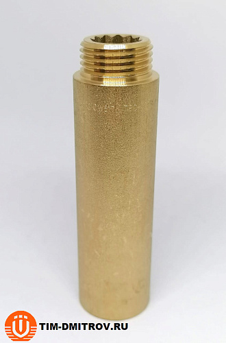 Латунная удлинительная гайка 80 мм TIM 1/2&quot;, резьба внутр./наруж., SFM022D-80