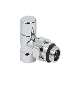 Радиаторный клапан ручной регулировки , 1/2" ВР-НР, угловой, хромированный, арт.ZSv.211.02CP