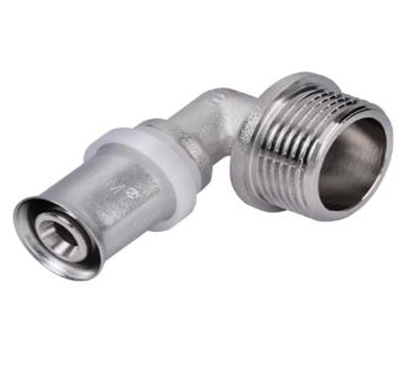 Пресс-фитинг. Уголок никелированный  26*1&quot; ш, арт.F-L2604MN