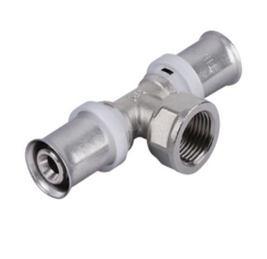 Пресс-фитинг. Тройник  никелированный 32* 1" г * 31, арт.F-T3204FN