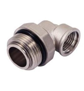 Фитинг коллекторный – отвод с вращающимся штуцером 1"*1/2", арт.ZSr.165.090604