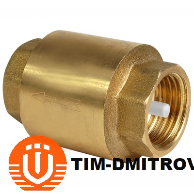 Обратный клапан с металлическим штоком TIM, 1 1/2&quot; гайка - гайка,JH-1014