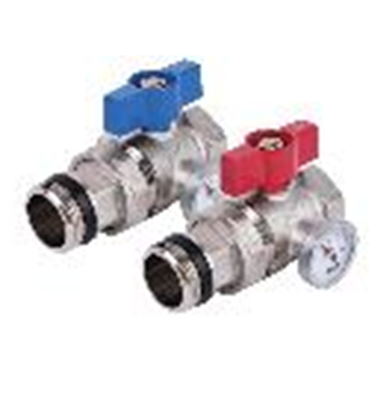 Кран шаровой с полусгоном и термометром 1“(пара), M308-4B