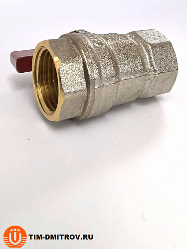 Кран шаровой STANDARD (бабочка красная) никелированный 1/2" г/г арт.BV202-2N