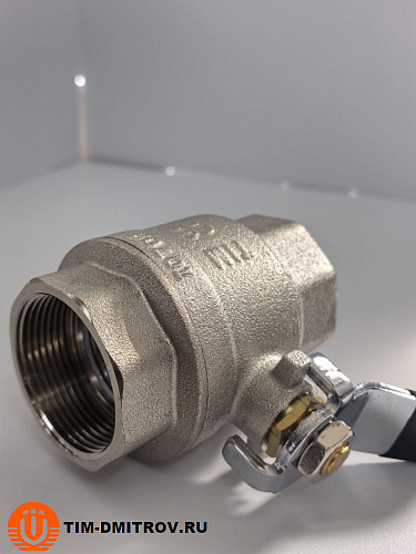 Кран шаровой никелированный 11/2" г-г рычаг TIM DE1212X