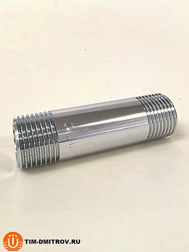 Бочонок хромированный удлиненный 70мм*1/2" НР TIM , арт.SM022-70