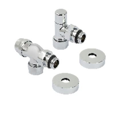 Комплект термостатический с запорным клапаном , 1/2" x 3/4"EK, осевой,хромированный(можно подключение через монтажную трубу 15мм ), арт.ZSk.223.02CP