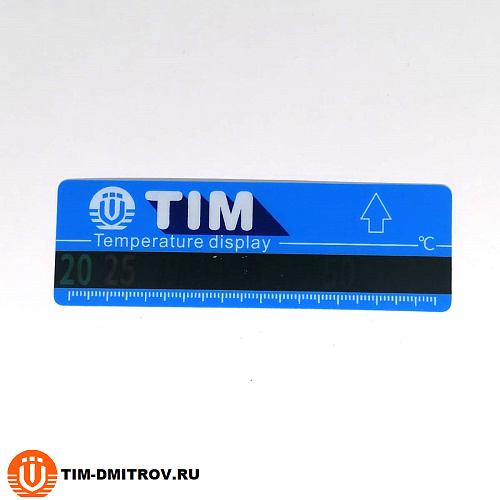 Термометр-полоска на коллекторах обратки (синий), TIM, M323-2