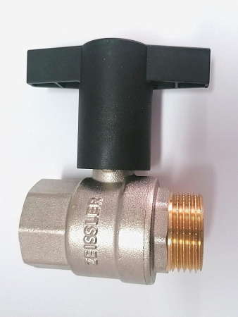 Кран шаровой маховик пластмассовый нр-вр 1&quot; ZSv.201.0206N