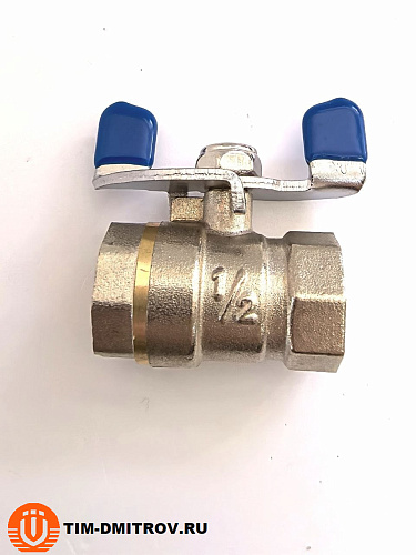 Кран шаровой эконом класса 1/2" г-г бабочка TIМ V02FF-1