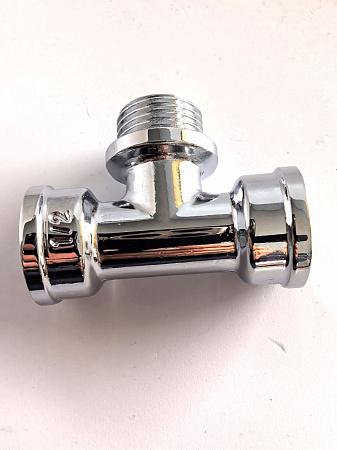 Хромированный тройник латунный TIM 1/2"x1/2"x1/2", ВР/НР/ВР, арт.K-TFMF222