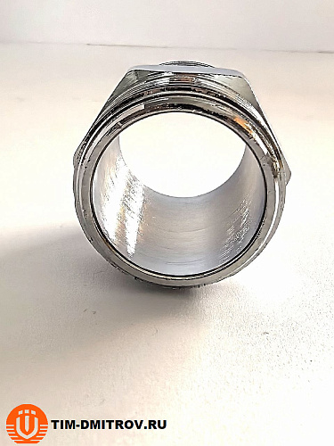Ниппель хромированный 3/4"x3/4", K-SM033