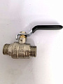 Кран шаровой ш/ш, ручка "STRONG" (никелированный) 1/2" TIM арт.DE1203X