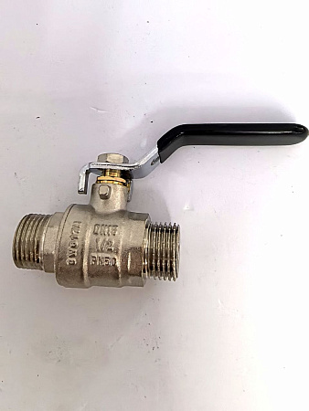 Кран шаровой ш/ш, ручка "STRONG" (никелированный) 1/2" TIM арт.DE1203X