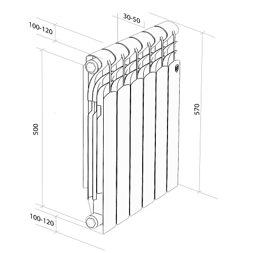Радиатор Royal Thermo Revolution 500 2.0 - 4 секц.
