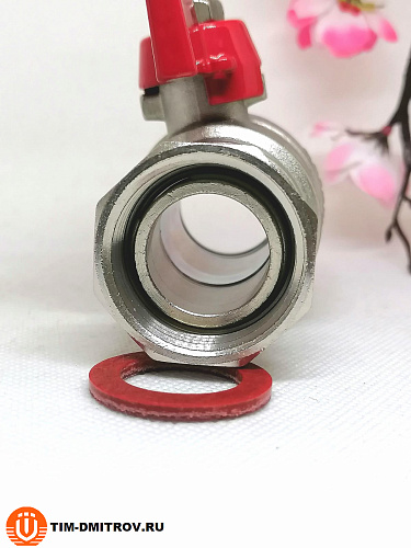 Кран шаровой прямой с накидной гайкой и внутренней резьбой 1&quot; ,арт.BV209-C04FN