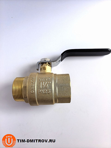 Кран шаровой TIM (рычаг), 1 1/4" Г-Ш, DE1209