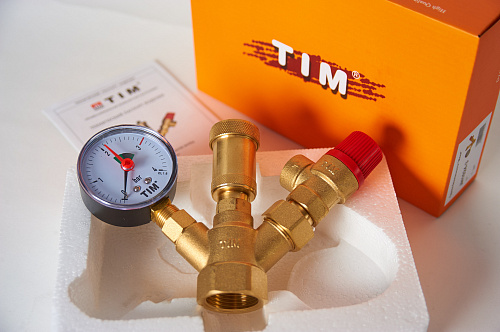 Группа безопасности для котла МИНИ - 3 bar TIM арт. JH1024-3