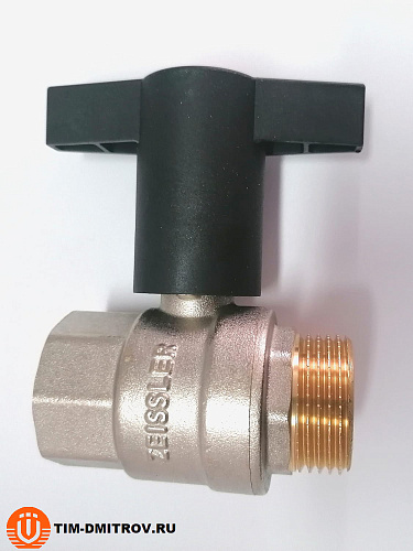 Кран шаровой маховик пластмассовый нр-вр 1" ZSv.201.0206N