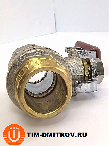 Кран шаровой облегчённый с никелированным покрытием 1/2" г/ш арт.BV203-2N