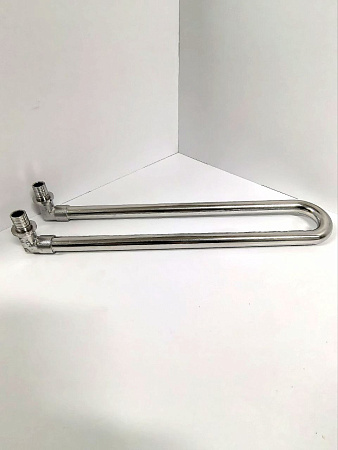 Угольник радиаторный с хромированной латунной трубкой, сдвоенный 16 (2,2) х 15 мм, 30 см,арт.H-U1616-30