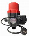 Блок управления насосом (реле давления) с манометром, вилкой и розеткой 1.5-3 bar AQUATIM арт. PS-01A3