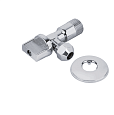 Кран шаровой угловой 1/2&quot;х3/8&quot; ш с цангой и отражателем  хром, арт.BL5833A