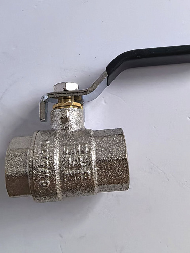 Кран шаровой никелированный 1/2" ш-ш рычаг TIM DE1202X