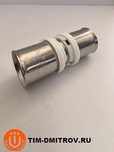 Пресс-фитинг прямой никелированный 26*26 TIM, арт.F-S2626N