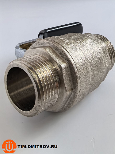 Кран шаровой никелированный 3/4" ш-ш рычаг TIM DE1206X