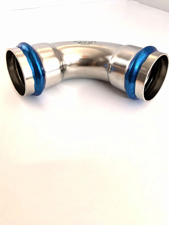 Двухраструбный пресс-угольник из нержавеющей стали 90° 35*35mm ZTI.551.003535