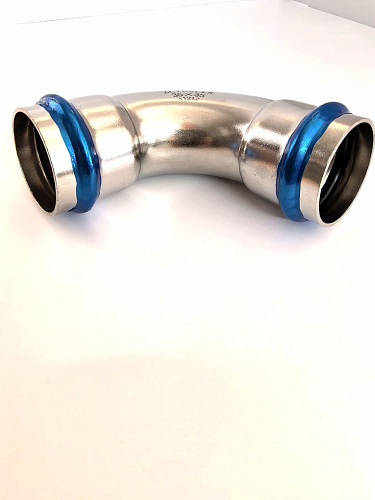 Двухраструбный пресс-угольник из нержавеющей стали 90° 35*35mm ZTI.551.003535