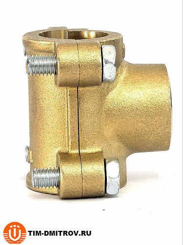Врезка в трубу (водоотвод) латунная TIM 1/2" х 1/2" х 1/2",арт.ST222