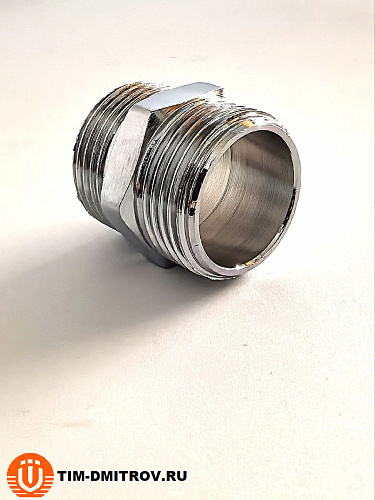 Ниппель хромированный 3/4"x3/4", K-SM033
