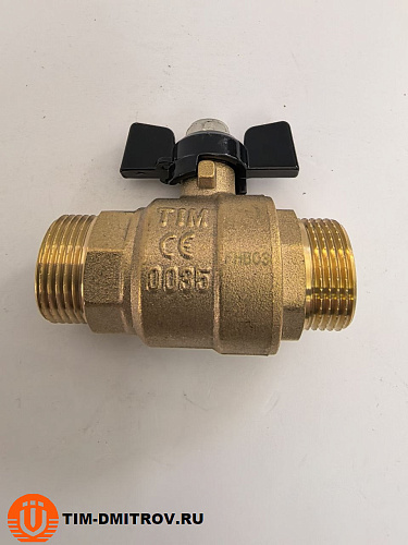 Кран шаровой TIM, 3/4", Ш/Ш, бабочка, полный проход,DE1220