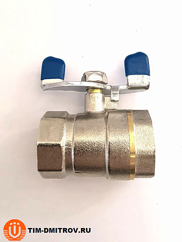 Кран шаровой эконом класса 3/4" г-г бабочка TIМ V03FF-1
