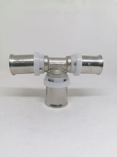 Пресс-фитинг. Тройник никелированный  16*20*16, арт.F-T162016N
