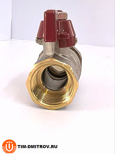Кран шаровой с полусгоном облегчённый с никелированным покрытием 1/2" BV200-2N
