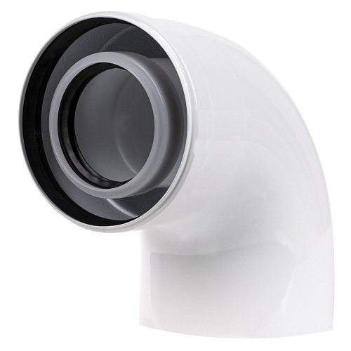 Отвод коаксиальный Royal Thermo 60/100, 90 гр. M/F для конденсационных котлов