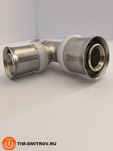 Пресс-фитинг (тройник) никелированный 26*20*20 TIM, F-T262020N