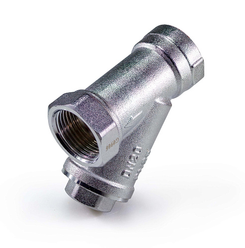 Фильтр механической очистки (косой) ВР-ВР 300 мкм, никелированный 1&quot; ZSf.304.0106N