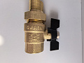 Кран шаровой с американкой бабочка, полный проход TIM, 1/2", Г/Ш DE1231