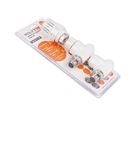 Комплект  (Термостатический клапан прямой с колпачком, клапан запорный прямой, термостатическая головка) PPR 25*3/4, арт.Tpp3081.k.2503