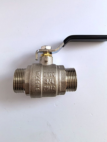 Кран шаровой никелированный 3/4" ш-ш рычаг TIM DE1206X