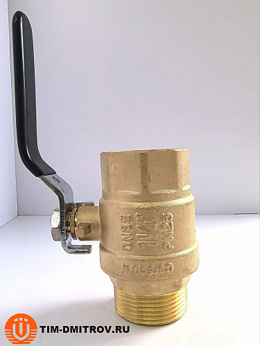 Кран шаровой TIM (рычаг), 1 1/4" Г-Ш, DE1209
