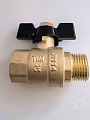 Кран шаровой TIM, 1/2", Г/Ш, бабочка, полный проход,DE1215