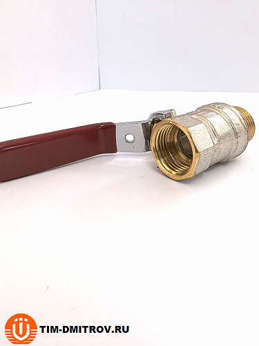 Кран шаровой облегчённый с никелированным покрытием 1/2" г/ш арт.BV203-2N