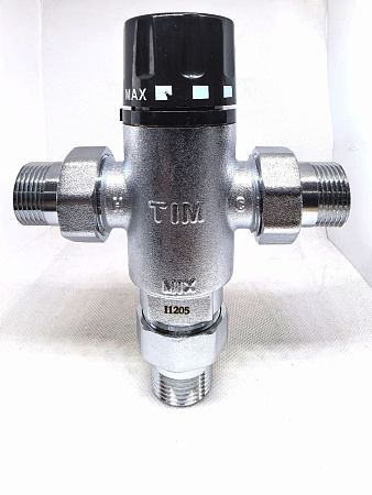 Термостатический смесительный клапан 3/4" (3 американки) НР, TIM, арт. BL8803