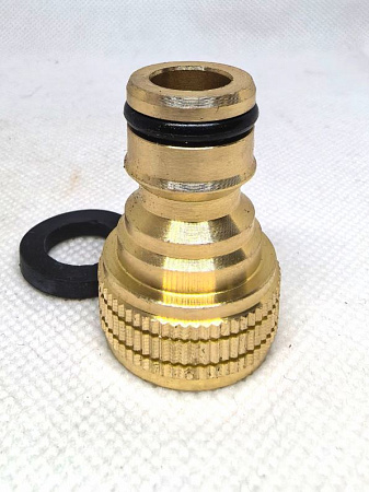 Адаптер штуцерный с внутренней резьбой, латунный 1/2",арт.FQ-F02